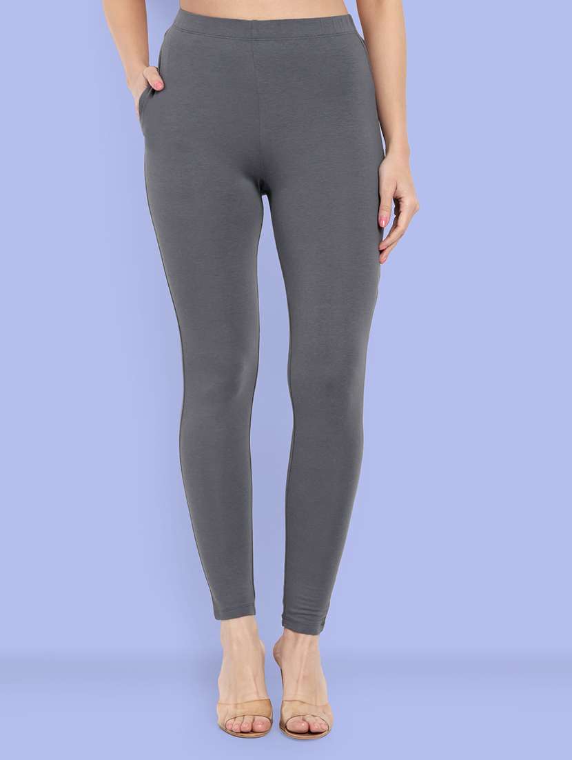 women solid ankle length leggings - 21550958 - Zoom Image - 0