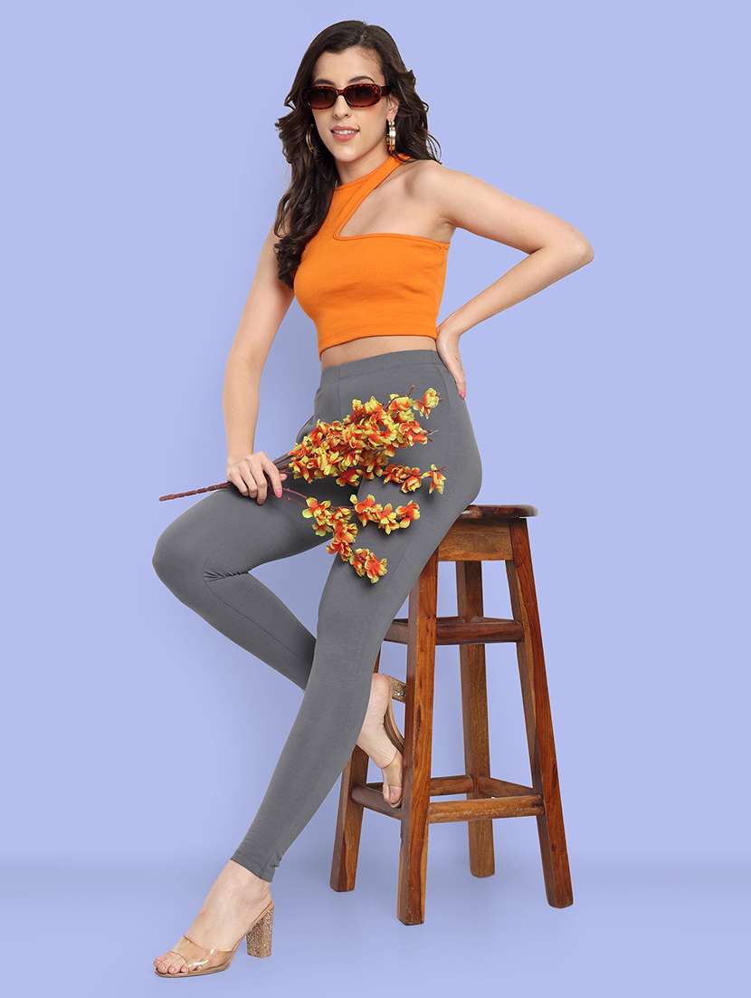 women solid ankle length leggings - 21550958 - Standard Image - 3