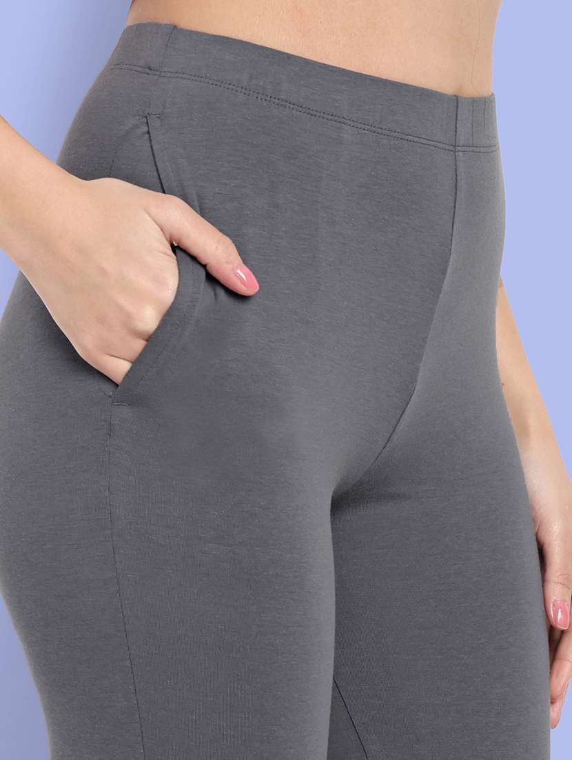 women solid ankle length leggings - 21550958 - Standard Image - 5
