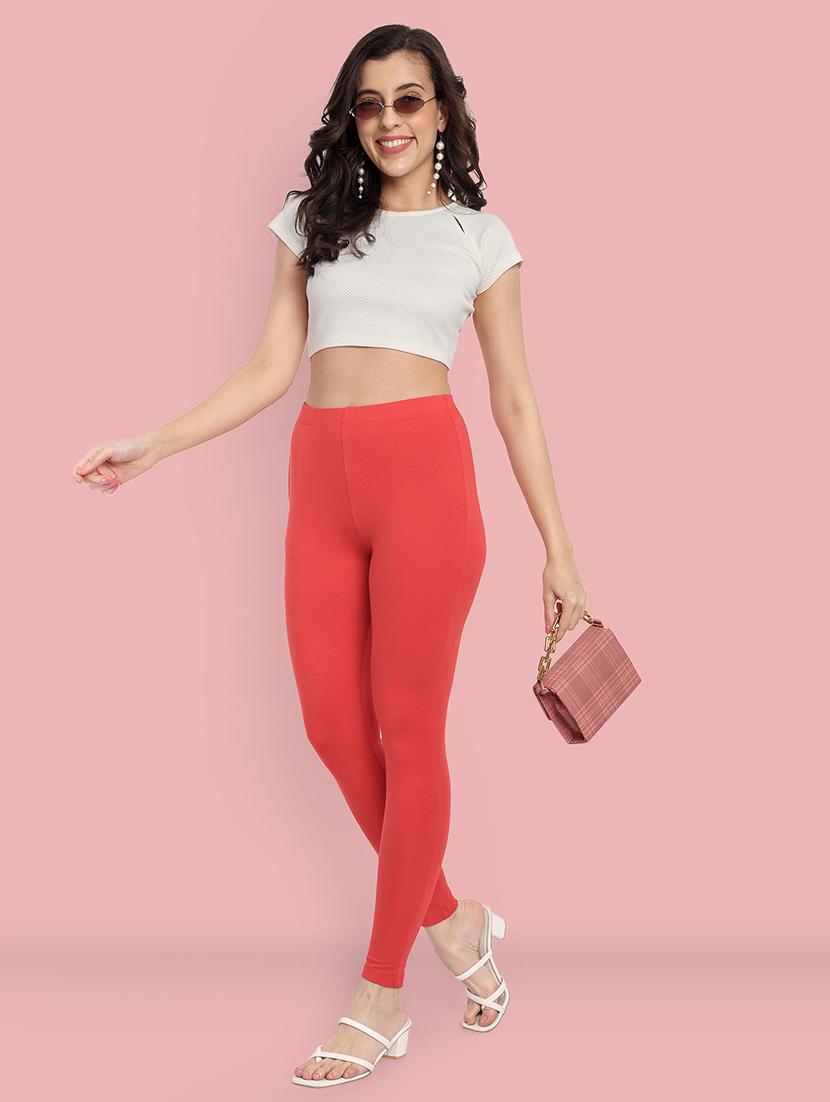 women solid ankle length leggings - 21550973 - Standard Image - 3