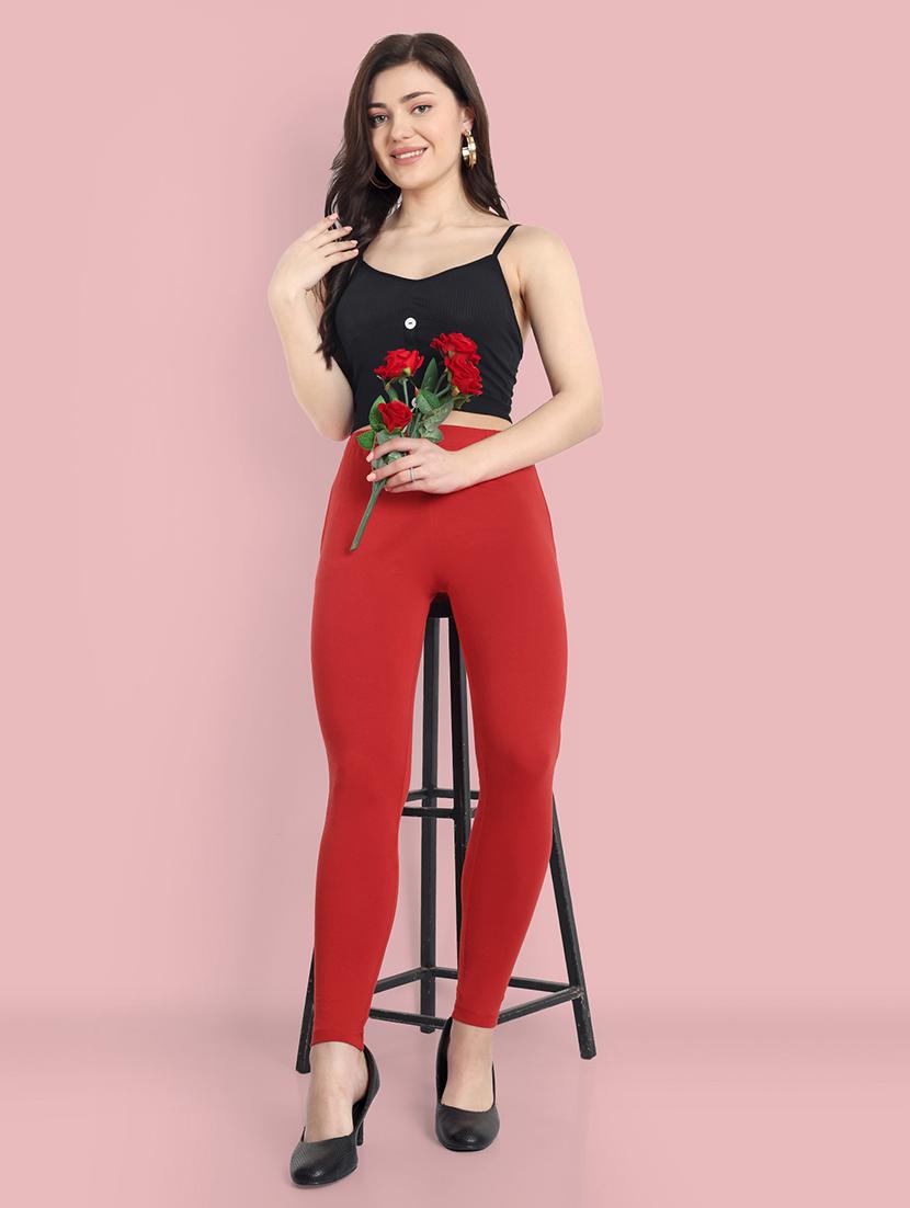 women solid ankle length leggings - 21550979 - Standard Image - 3