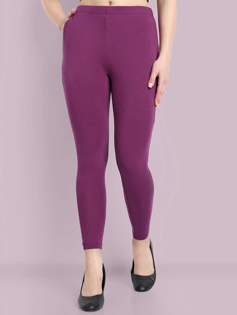 women solid ankle length leggings - 21550996 - Zoom Image - 0