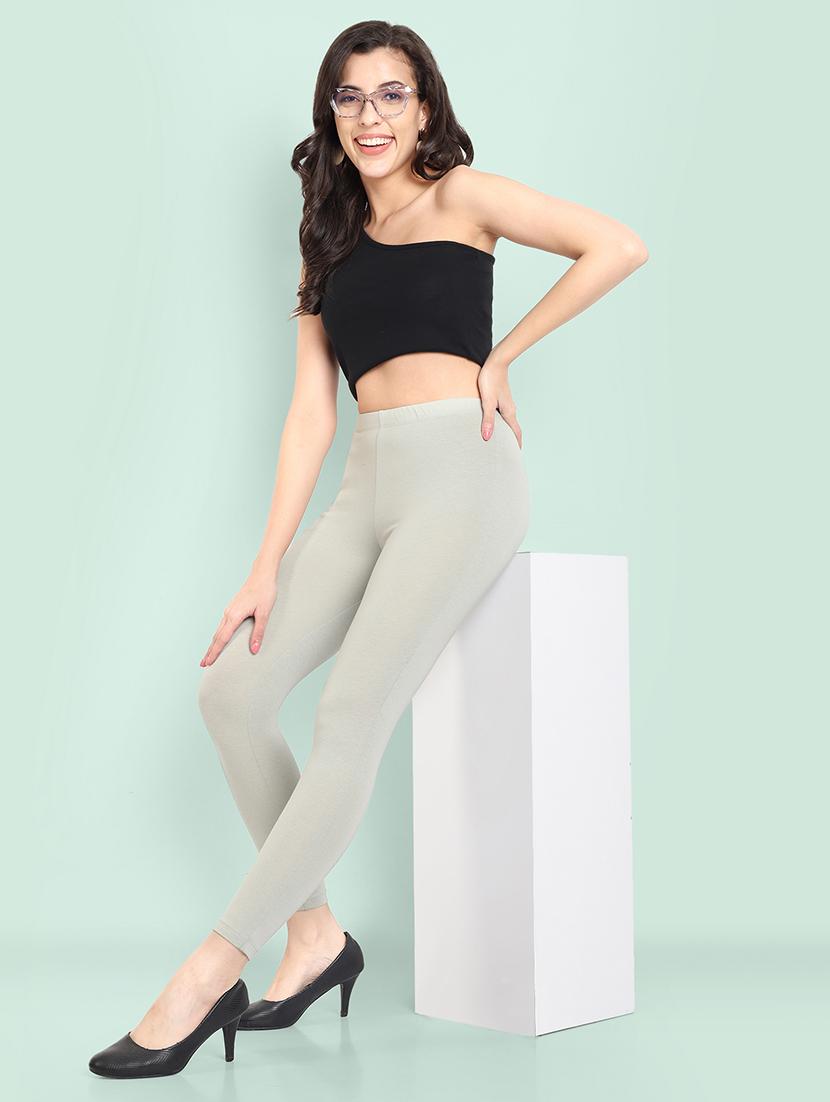 women solid ankle length leggings - 21550999 - Standard Image - 3