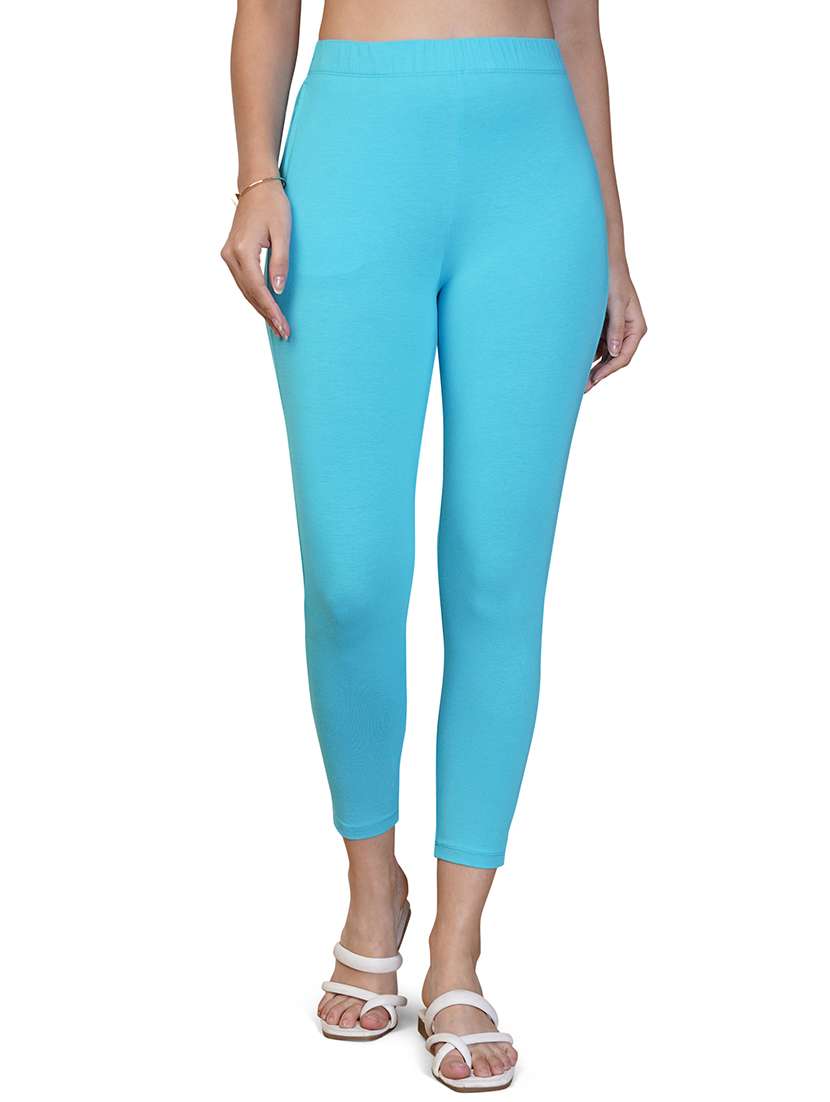 women solid ankle length leggings - 21551003 -  Zoom Image - 0