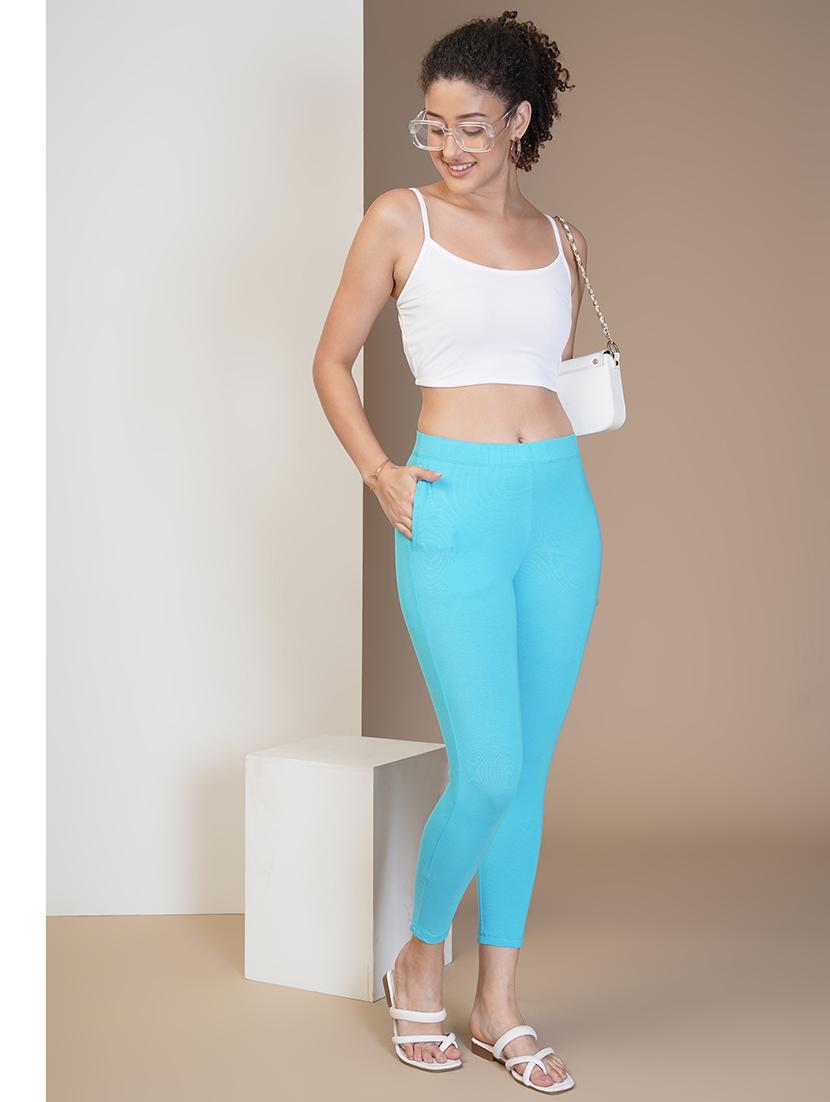women solid ankle length leggings - 21551003 - Standard Image - 3