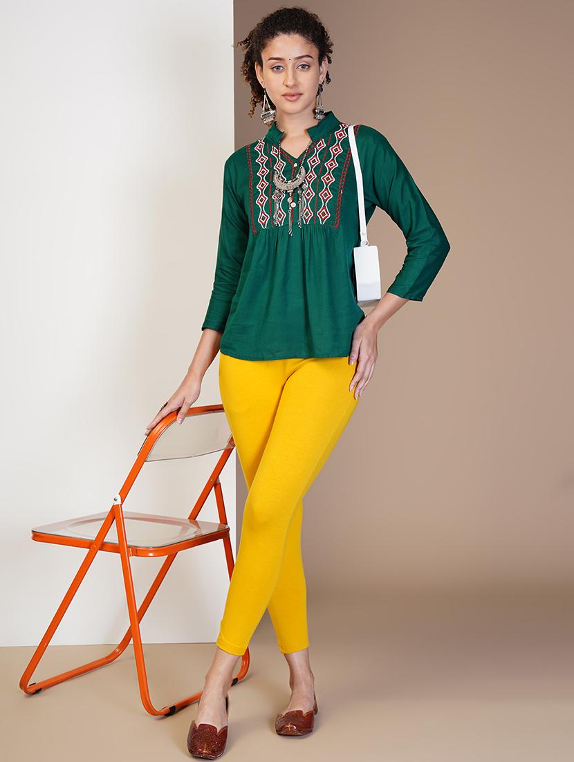 women solid ankle length leggings - 21551011 - Standard Image - 3