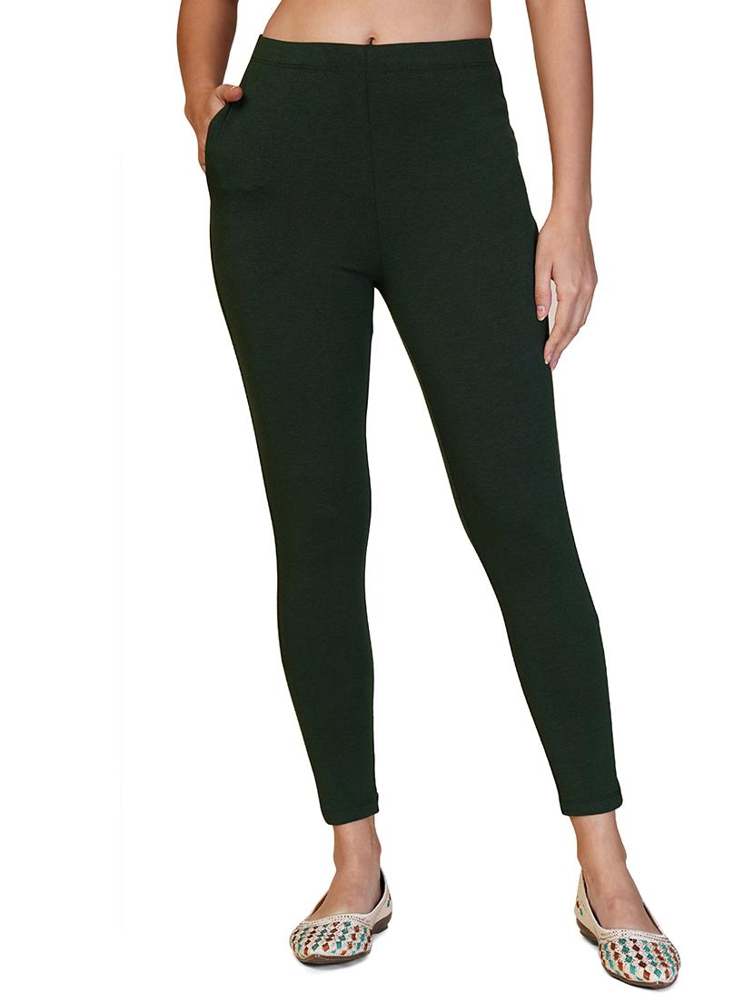women solid ankle length leggings - 21551014 -  Zoom Image - 0