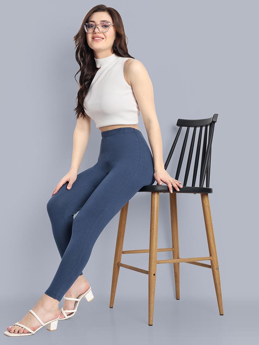 women solid ankle length leggings - 21551015 - Standard Image - 3