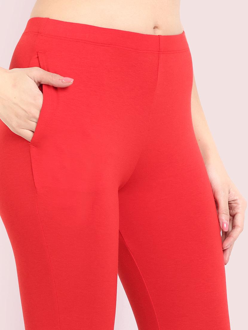 women solid ankle length leggings - 21551024 - Standard Image - 5