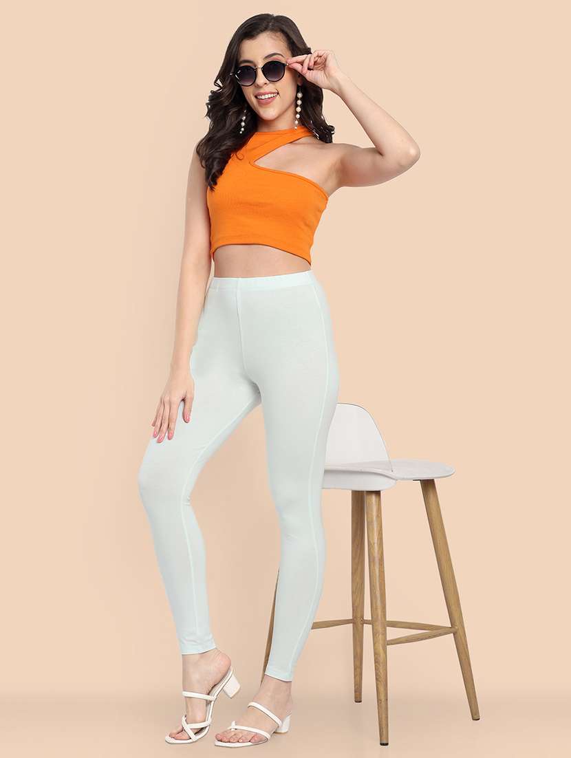women solid ankle length leggings - 21551032 -  Standard Image - 3