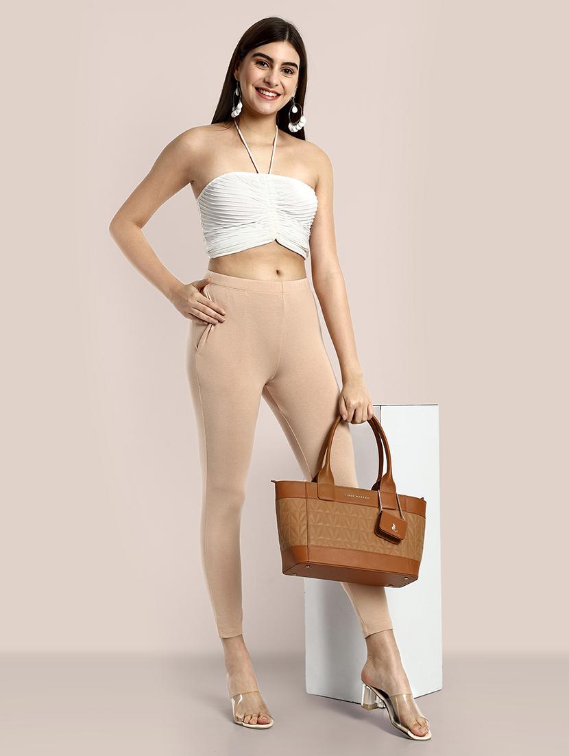 women solid ankle length leggings - 21551033 - Standard Image - 3