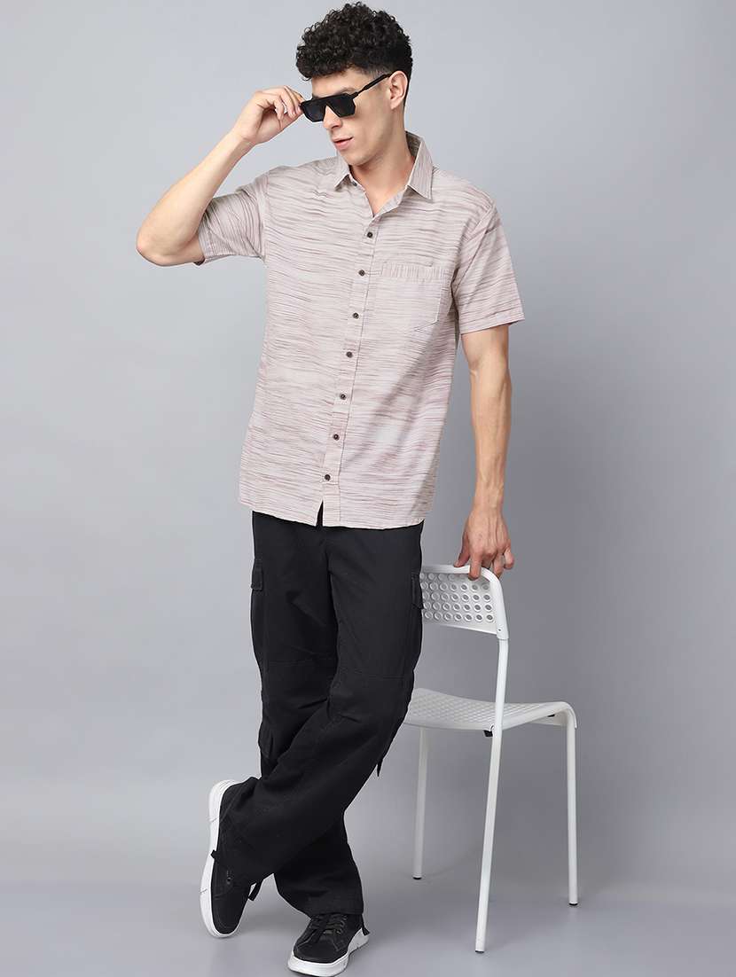 men self design short sleeve casual shirt - 21551123 -  Standard Image - 3