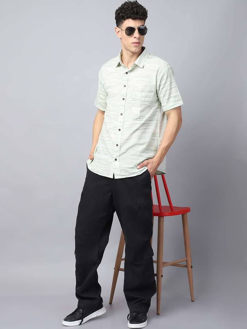 men self design short sleeve casual shirt - 21551124 -  Standard Image - 3
