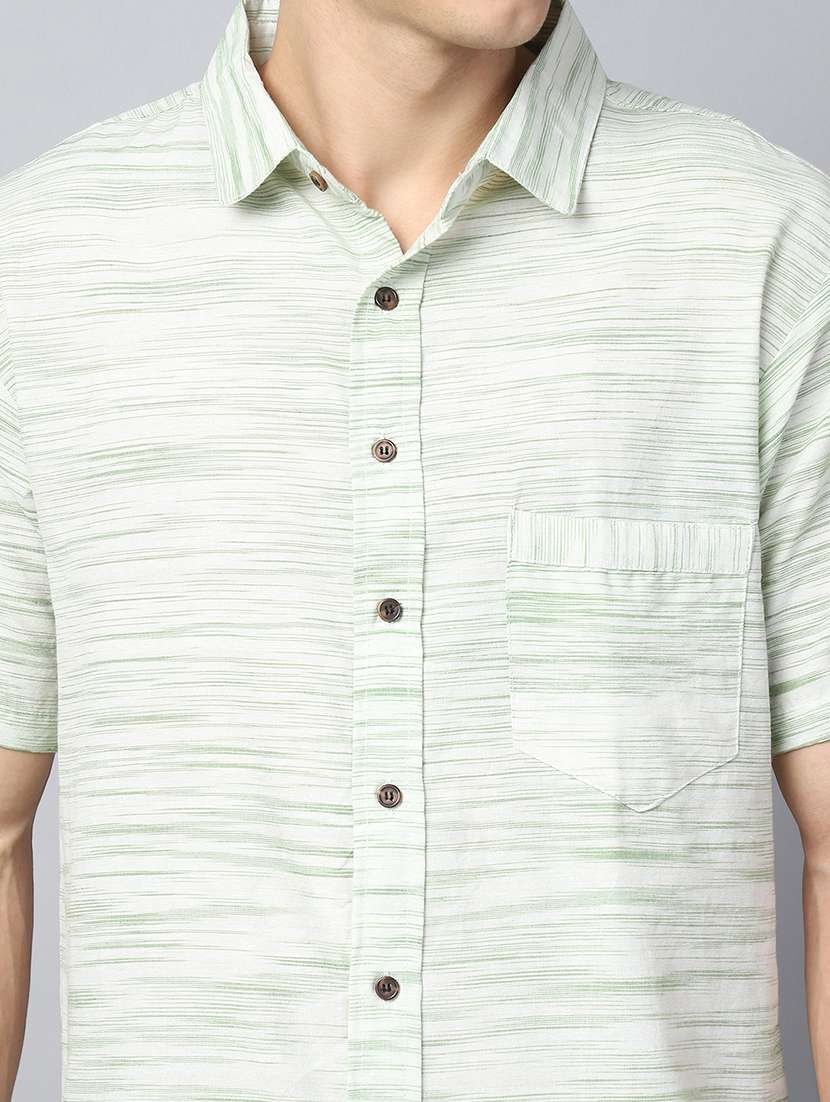 men self design short sleeve casual shirt - 21551124 -  Standard Image - 5