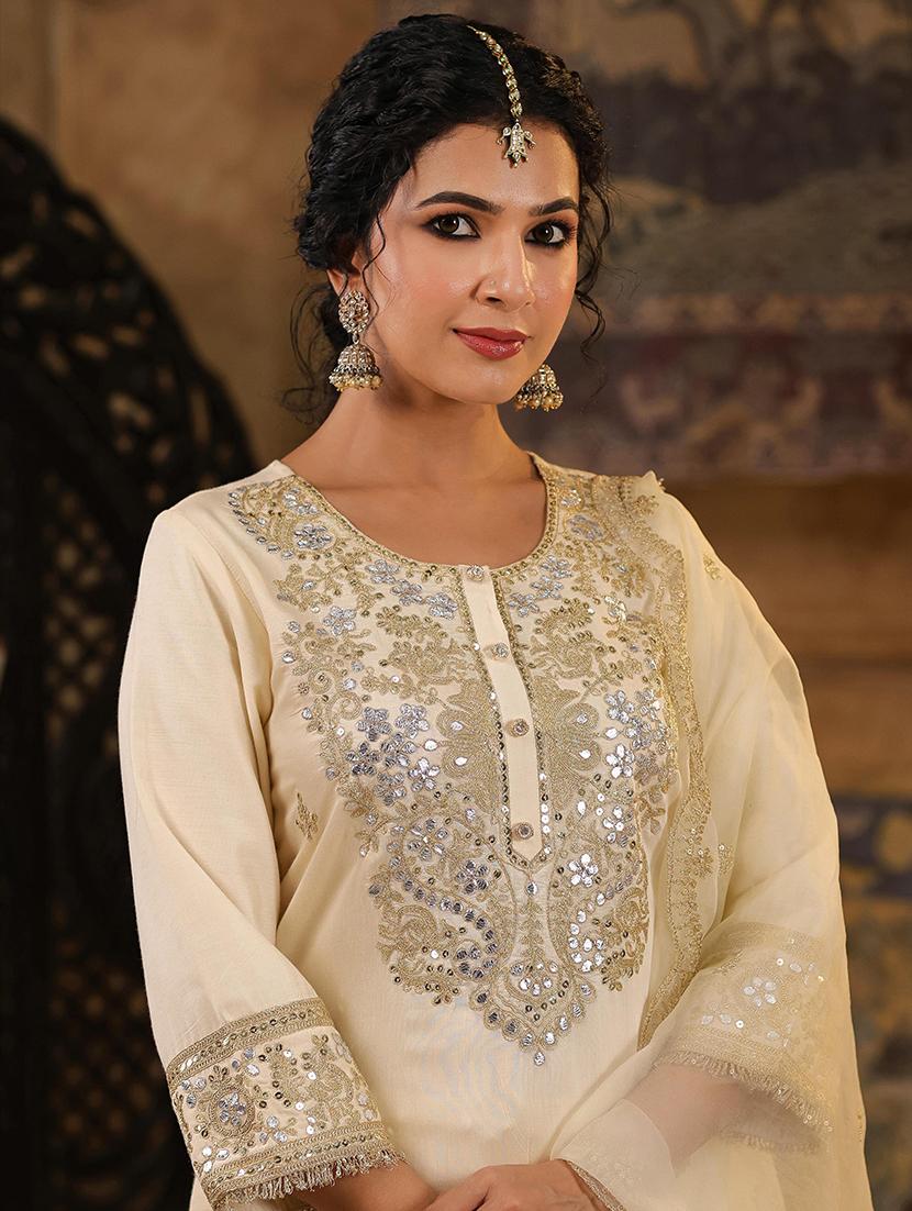 women embroidered kurta salwar set with dupatta - 21551410 - Standard Image - 3