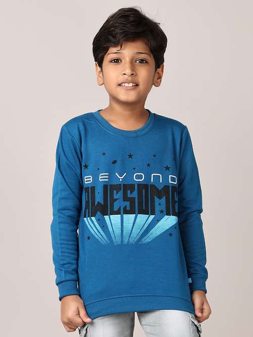 boys front print long sleeve sweatshirts - 21551471 -  Standard Image - 0