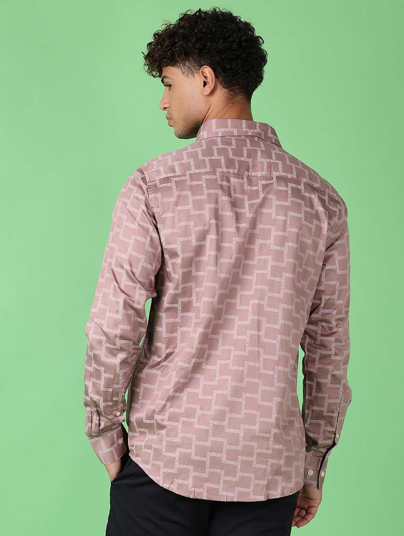 men printed long sleeve casual shirt - 21551472 - Standard Image - 3