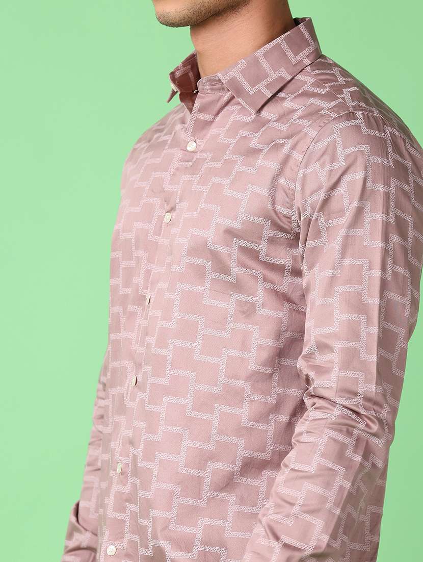 men printed long sleeve casual shirt - 21551472 - Standard Image - 5