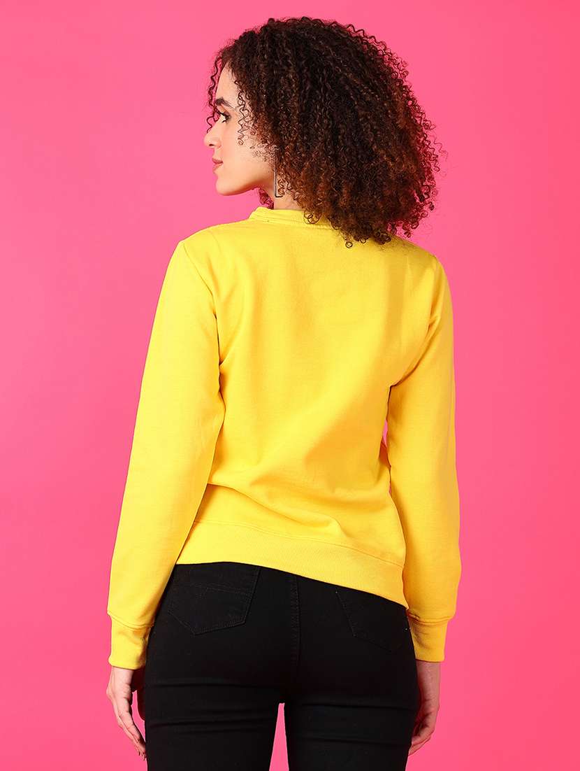 women front print long sleeves sweatshirt - 21551474 -  Standard Image - 3