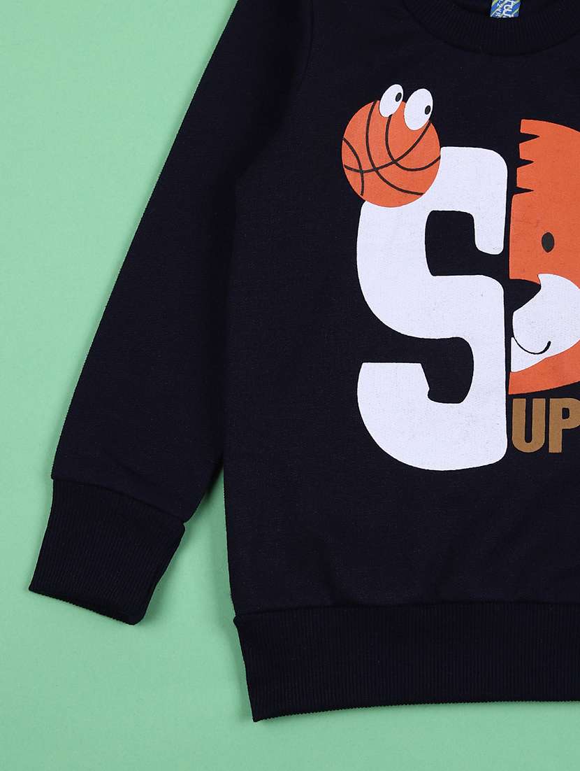 boys front print hooded sweatshirt - 21551479 -  Standard Image - 3