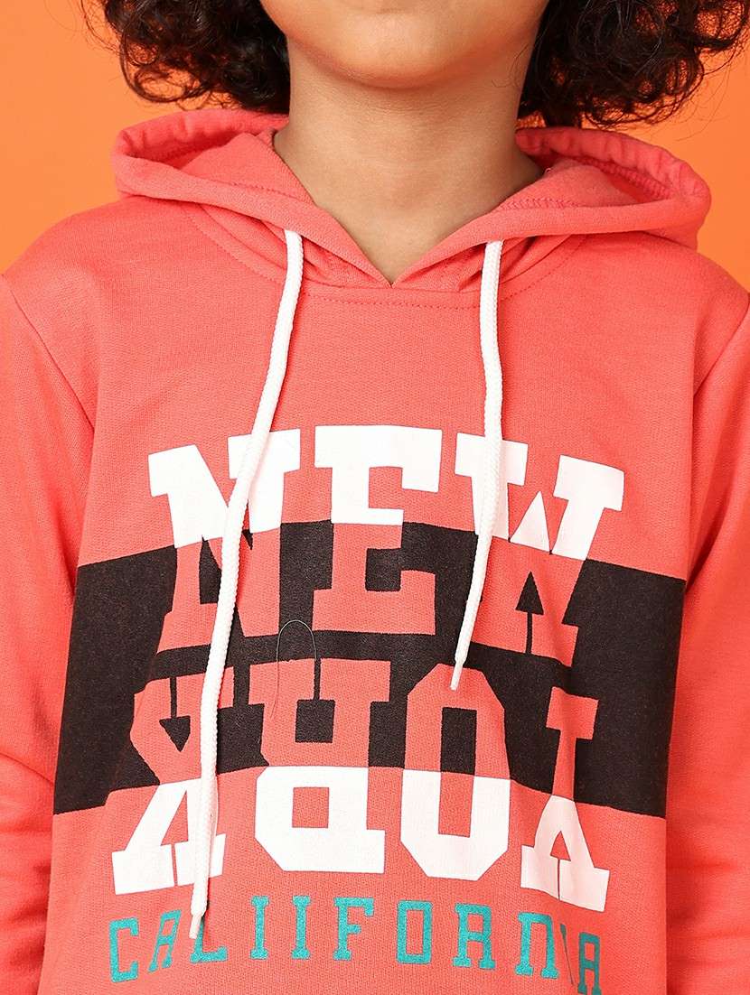 boys front print hooded sweatshirt - 21551486 -  Standard Image - 5