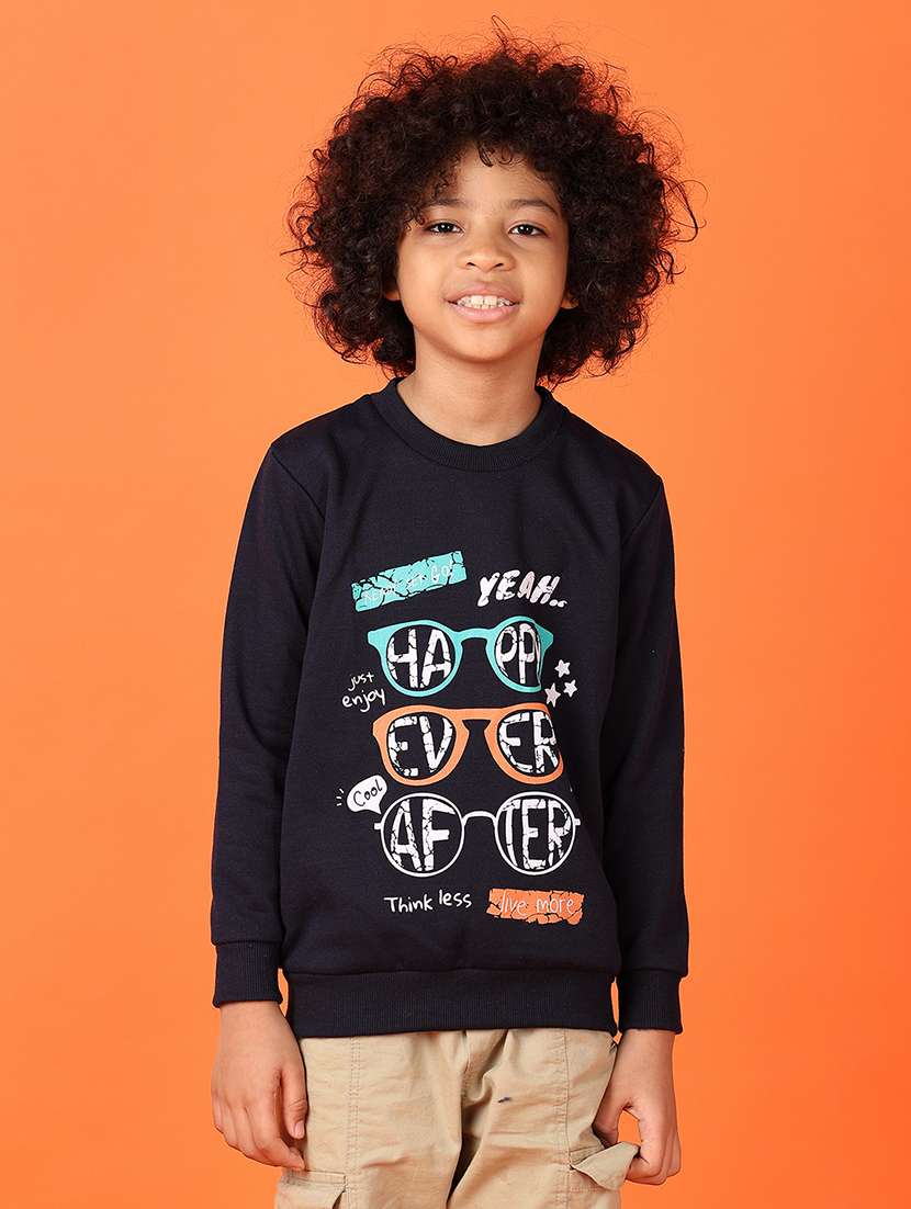 boys front print long sleeve sweatshirt