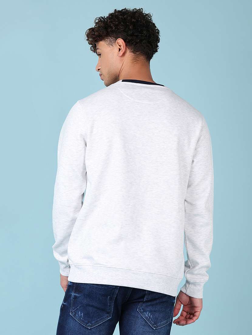 men long sleeves front print sweatshirt - 21551488 -  Standard Image - 3