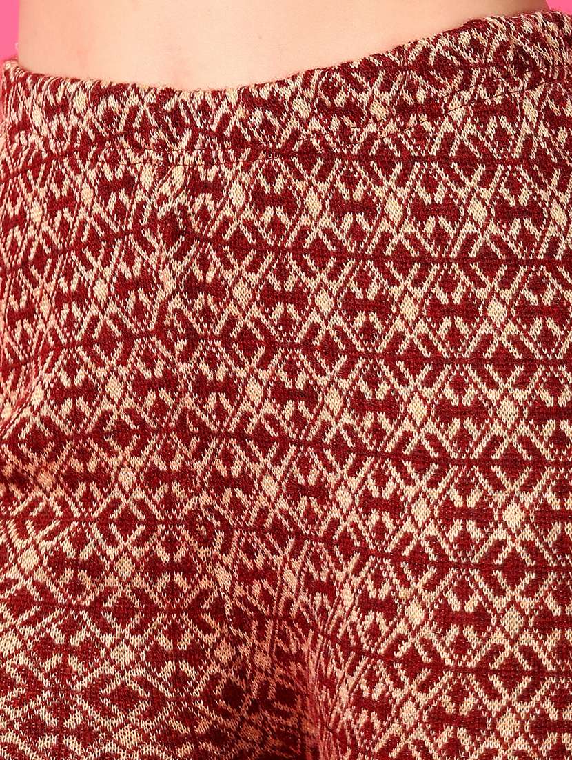 women self design woolen legging - 21551492 -  Standard Image - 5