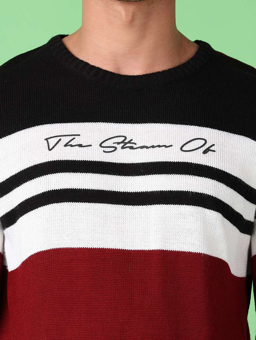 men long sleeves color block pullover - 21551516 -  Standard Image - 5