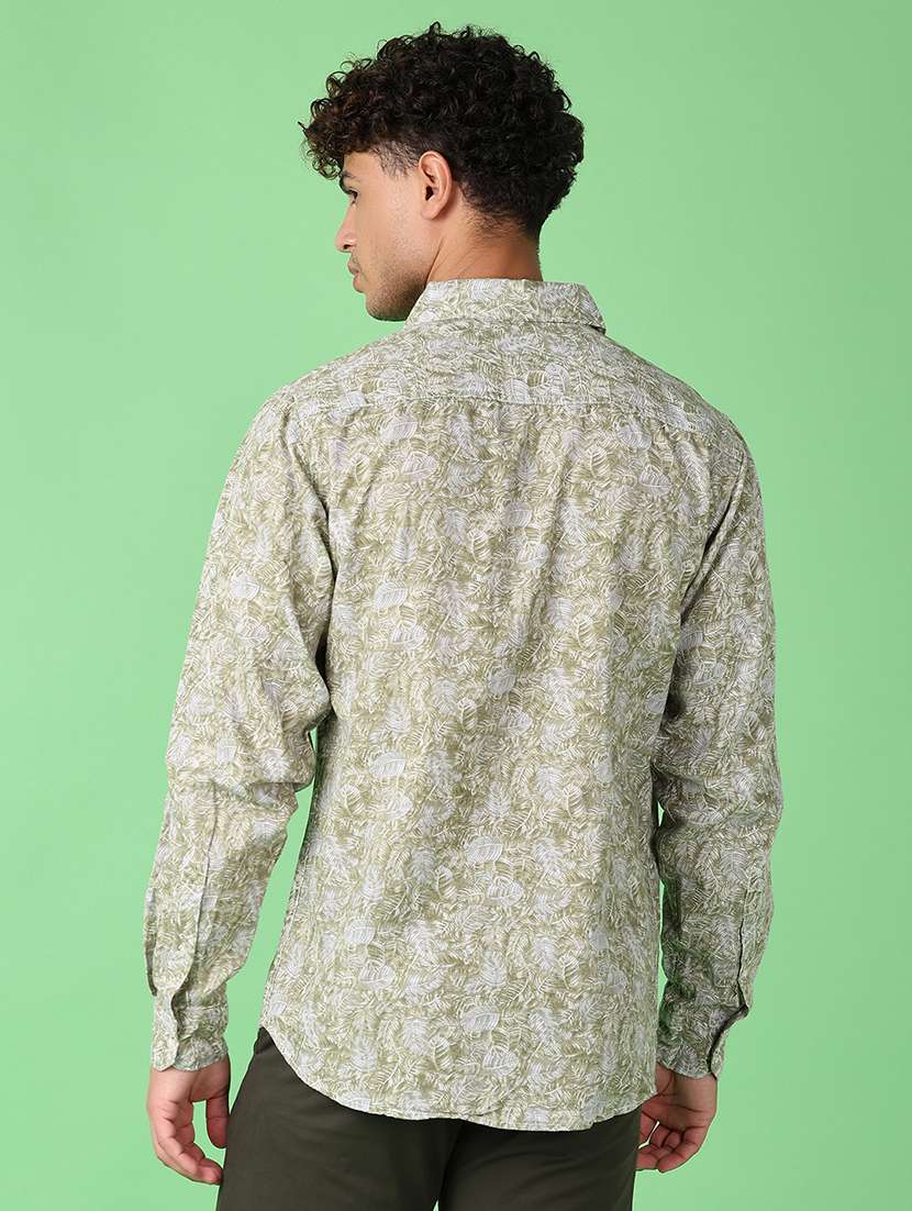 men long sleeves printed casual shirt - 21551561 -  Standard Image - 3