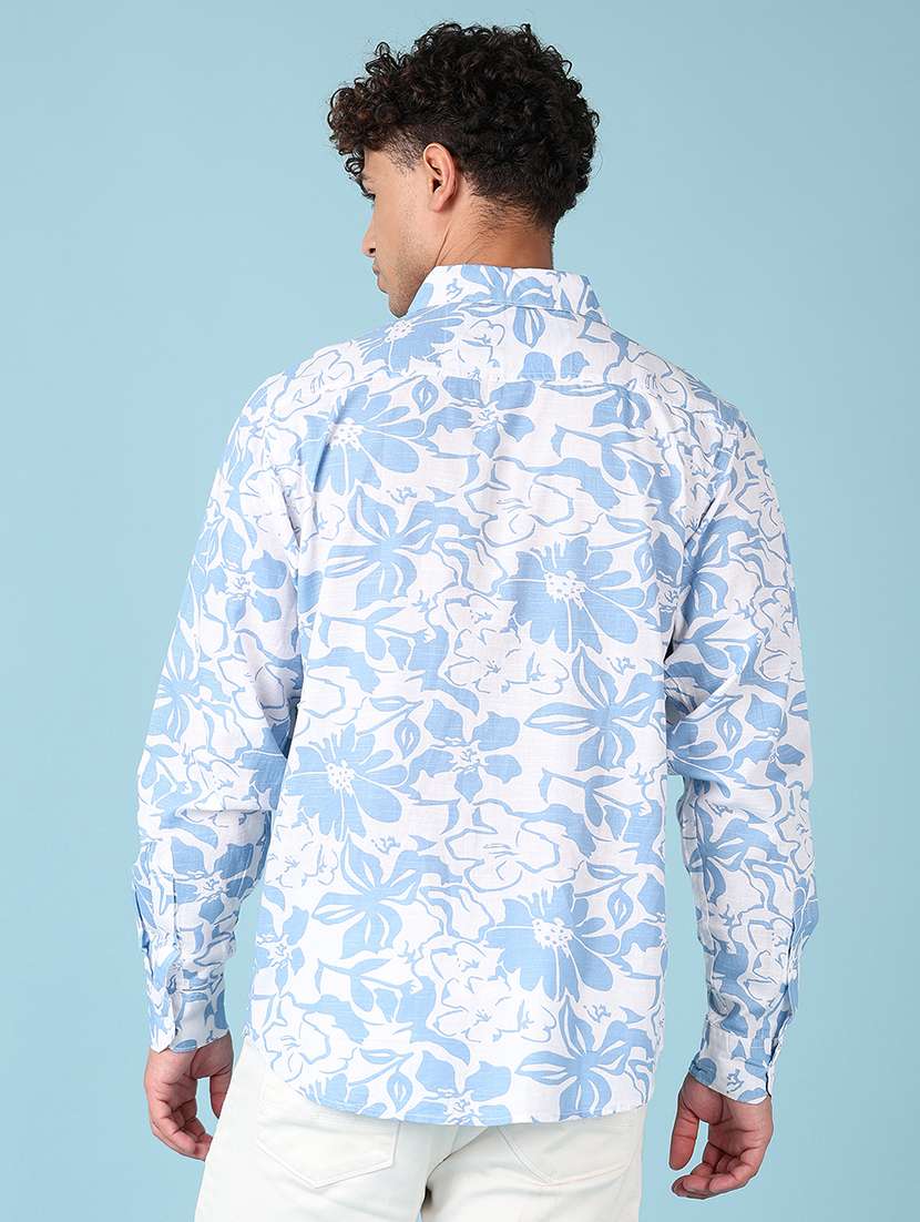 men long sleeves printed casual shirt - 21551563 -  Standard Image - 3