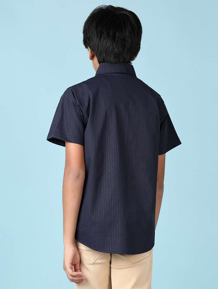 boys striped collared short sleeves shirt - 21551572 -  Standard Image - 3