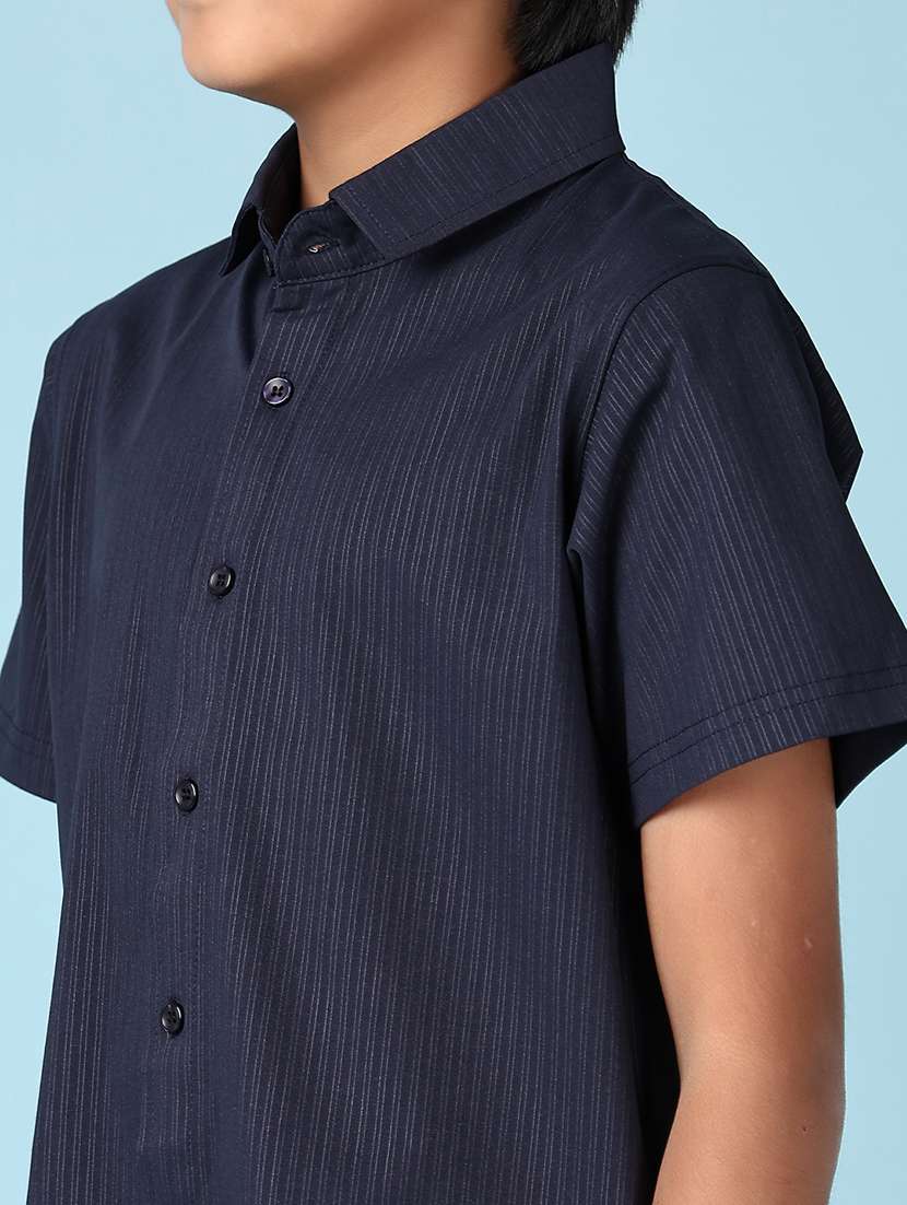 boys striped collared short sleeves shirt - 21551572 -  Standard Image - 5