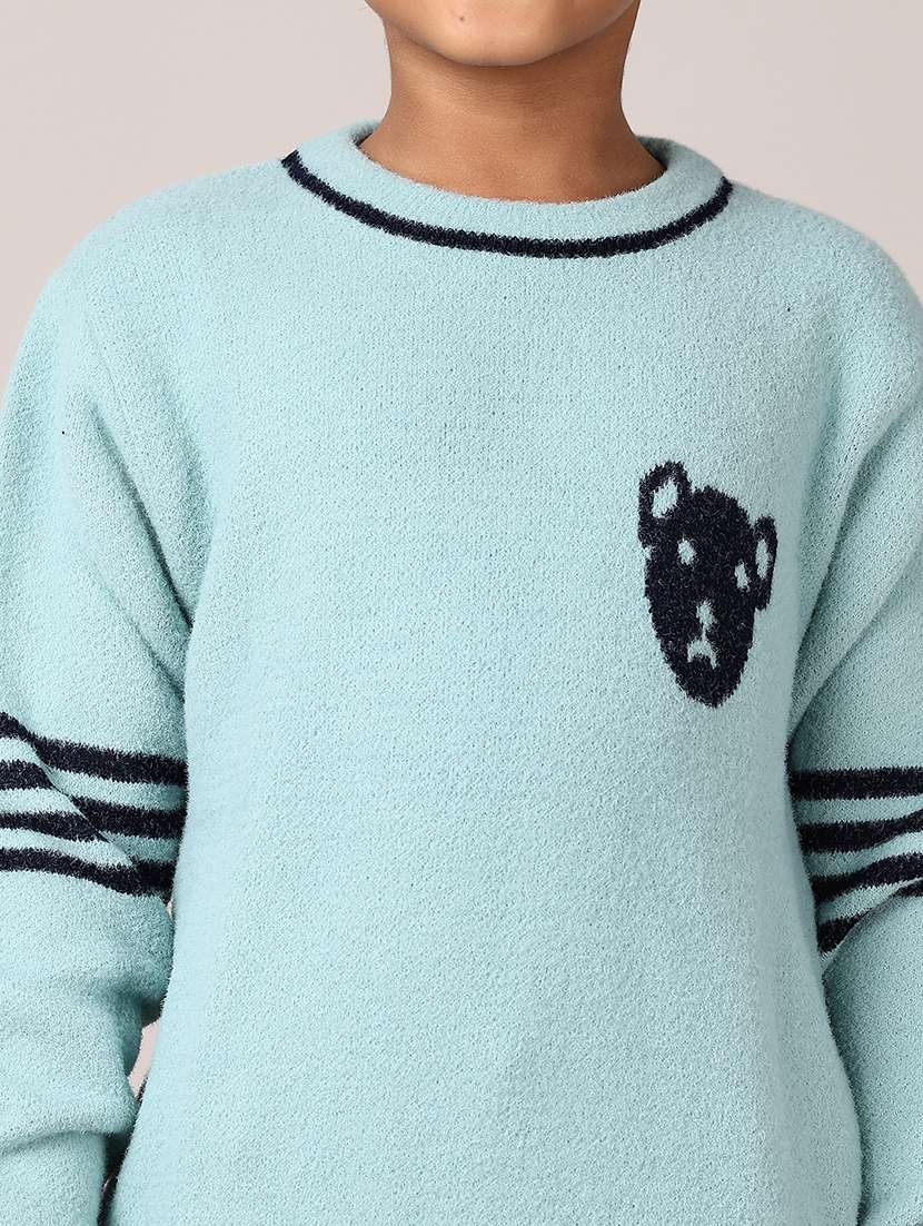 boys self design long sleeve sweater - 21551585 -  Standard Image - 5