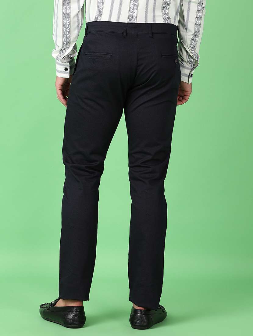 men solid regular fit chinos casual trouser - 21551832 -  Standard Image - 3