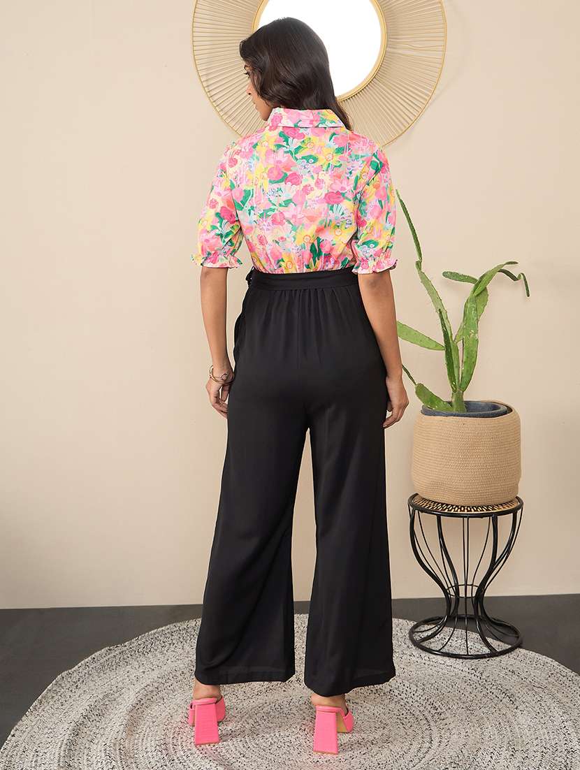 women printed collared jumpsuit - 21551902 -  Standard Image - 3