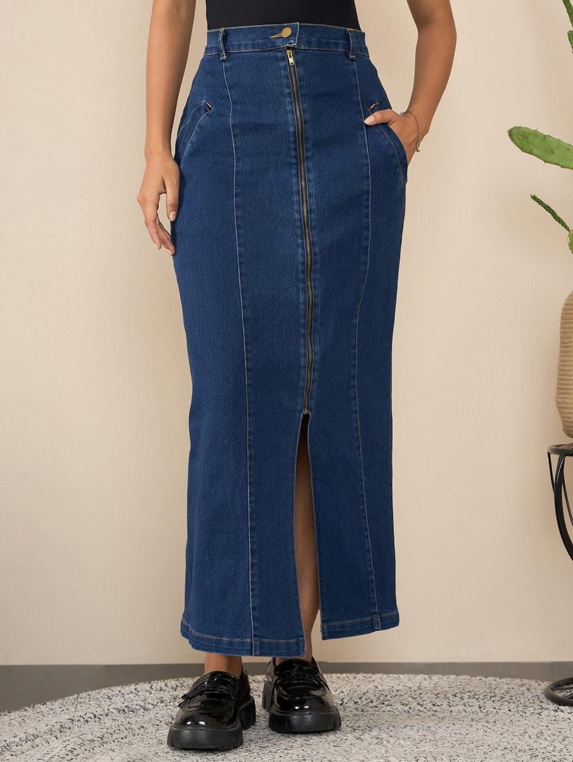 women solid straight skirt - 21551906 -  Zoom Image - 0