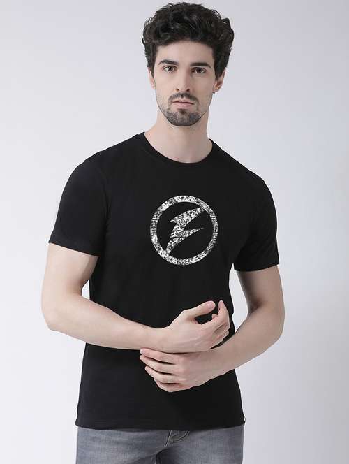 men front print short sleeve t-shirt - 21551923 - Standard Image - 0
