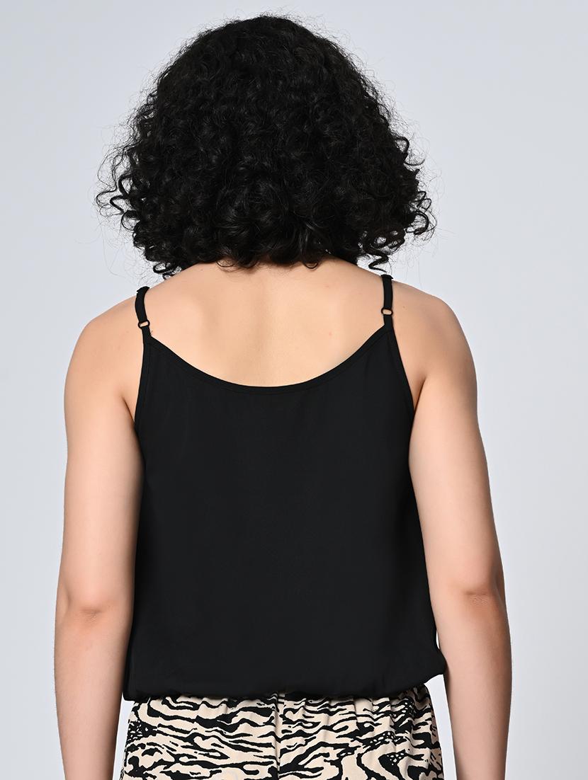 women black solid regular top - 21552038 - Standard Image - 3