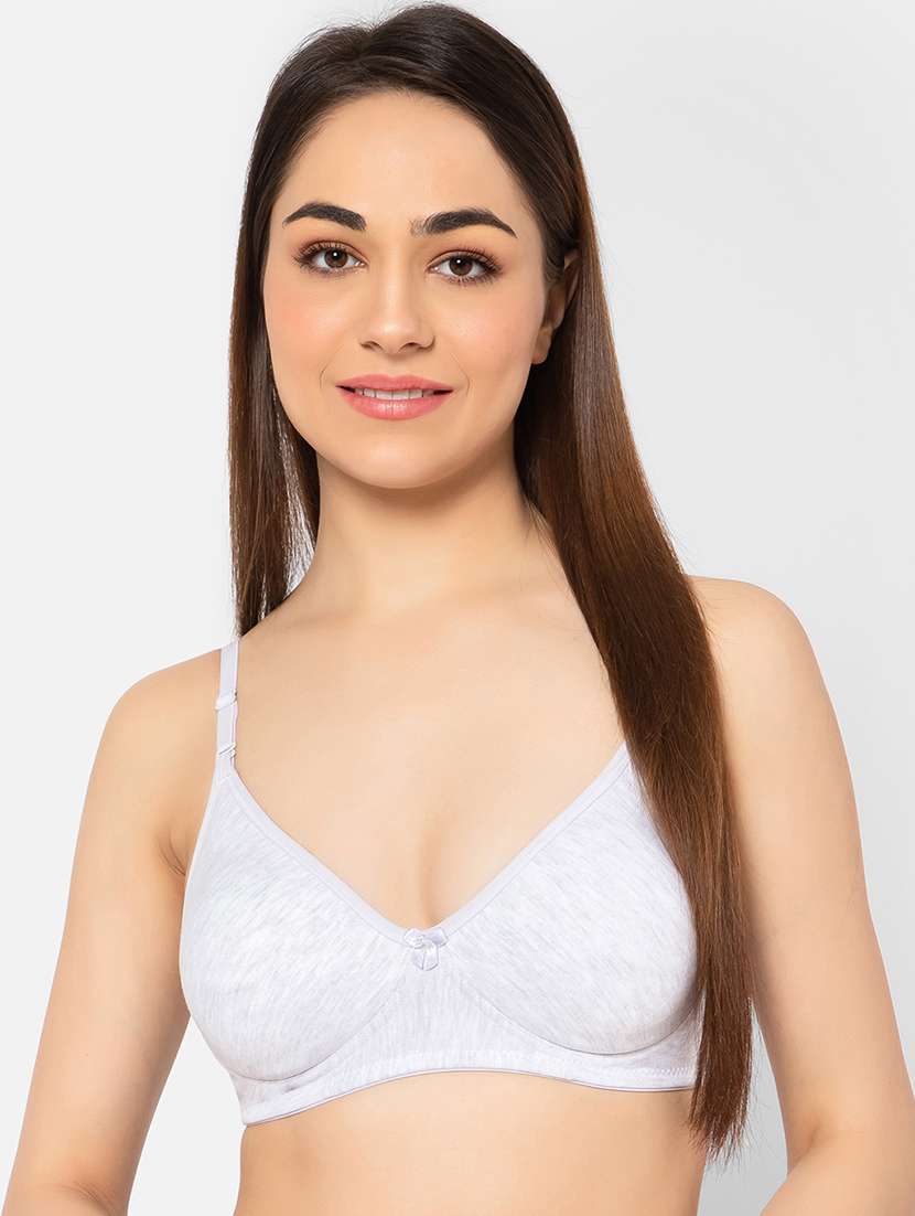 women solid cotton t-shirt bra