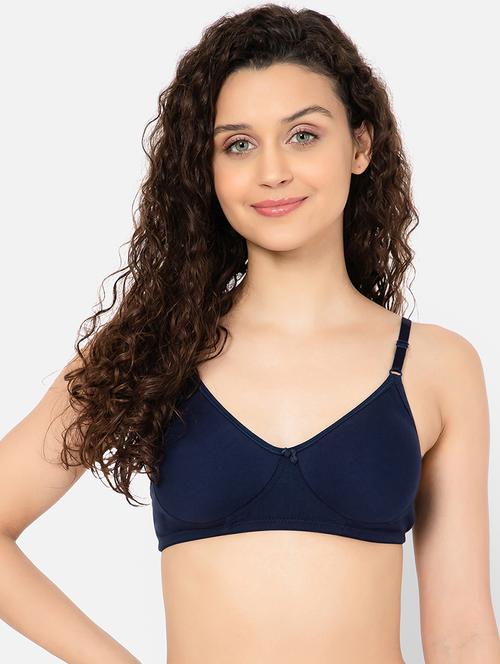 women solid cotton t-shirt bra - 21552117 - Standard Image - 0