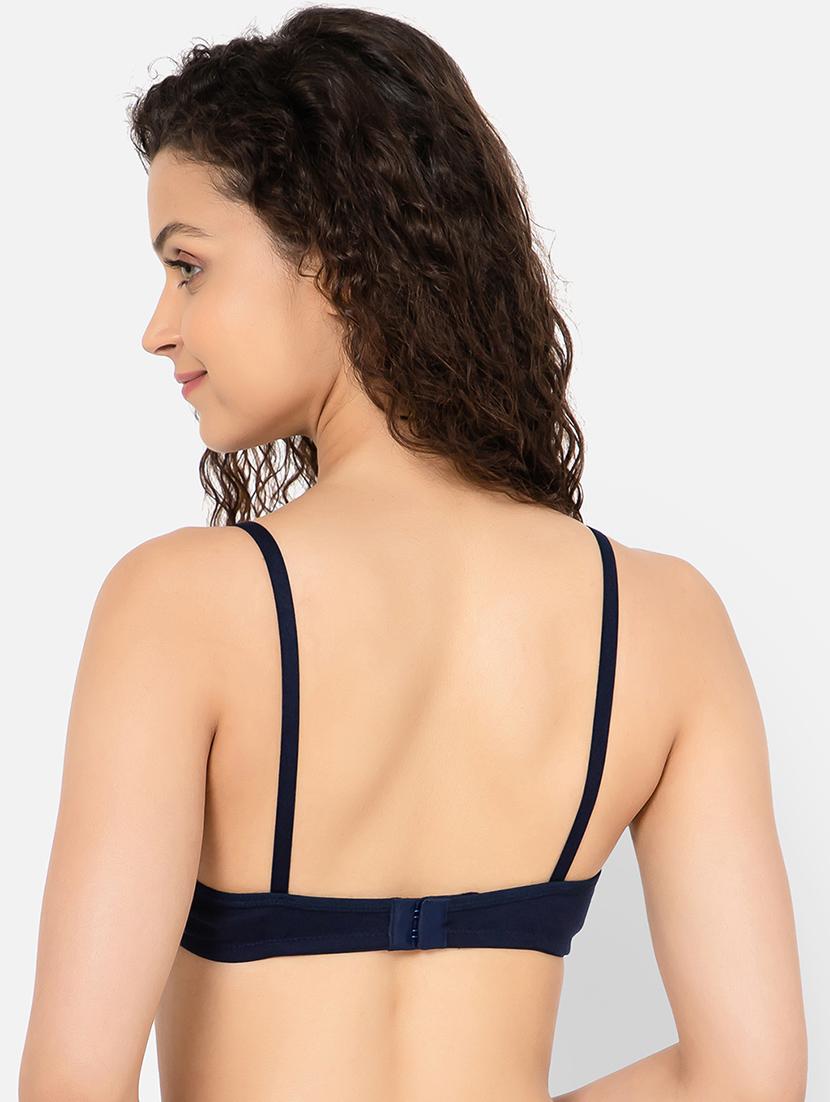 women solid cotton t-shirt bra - 21552117 - Standard Image - 3