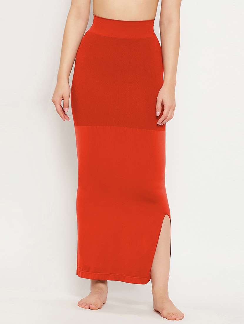 women solid spandex saree shaper 