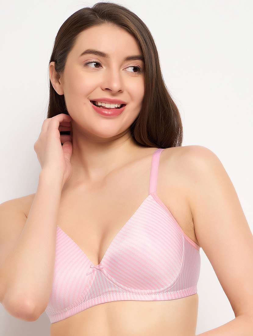 women striped t-shirt bra