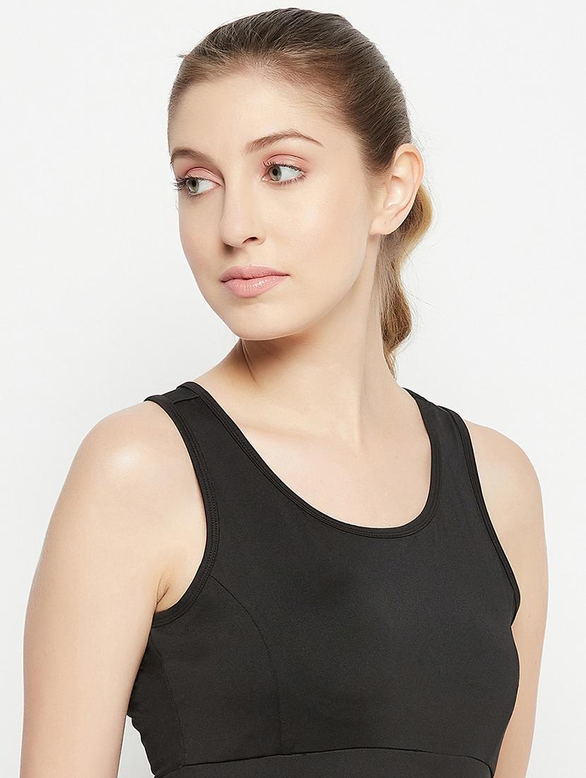 women solid racerback sports bra - 21552144 - Standard Image - 3