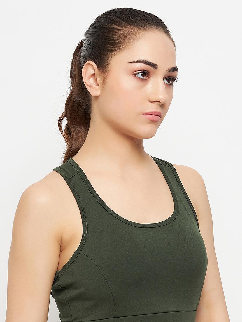 women solid racerback sports bra - 21552146 - Standard Image - 3