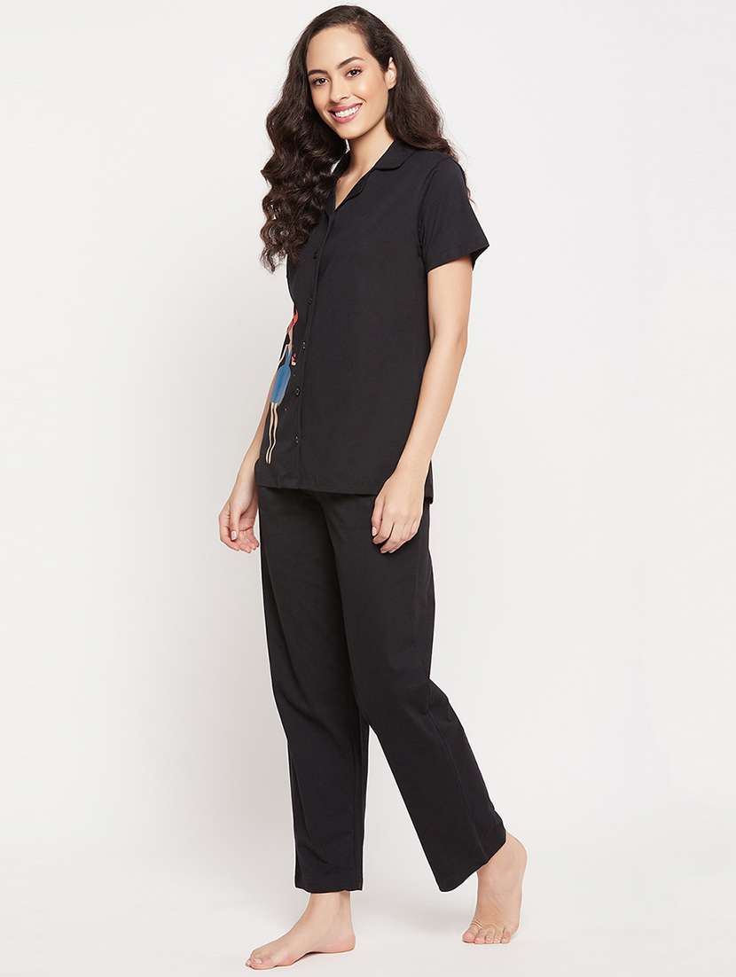 women printed pyjama nightwear set