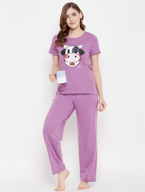 women printed pyjama nightwear set - 21552213 - Standard Image - 0