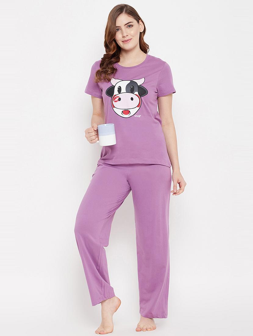 women printed pyjama nightwear set - 21552213 - Zoom Image - 0