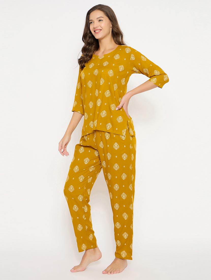 women printed pyjama nightwear set - 21552234 - Standard Image - 3